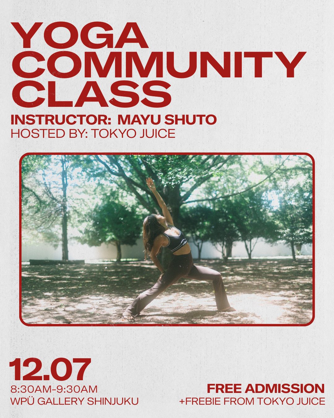 Community Yoga Class | MAYU x TOKYO JUICE