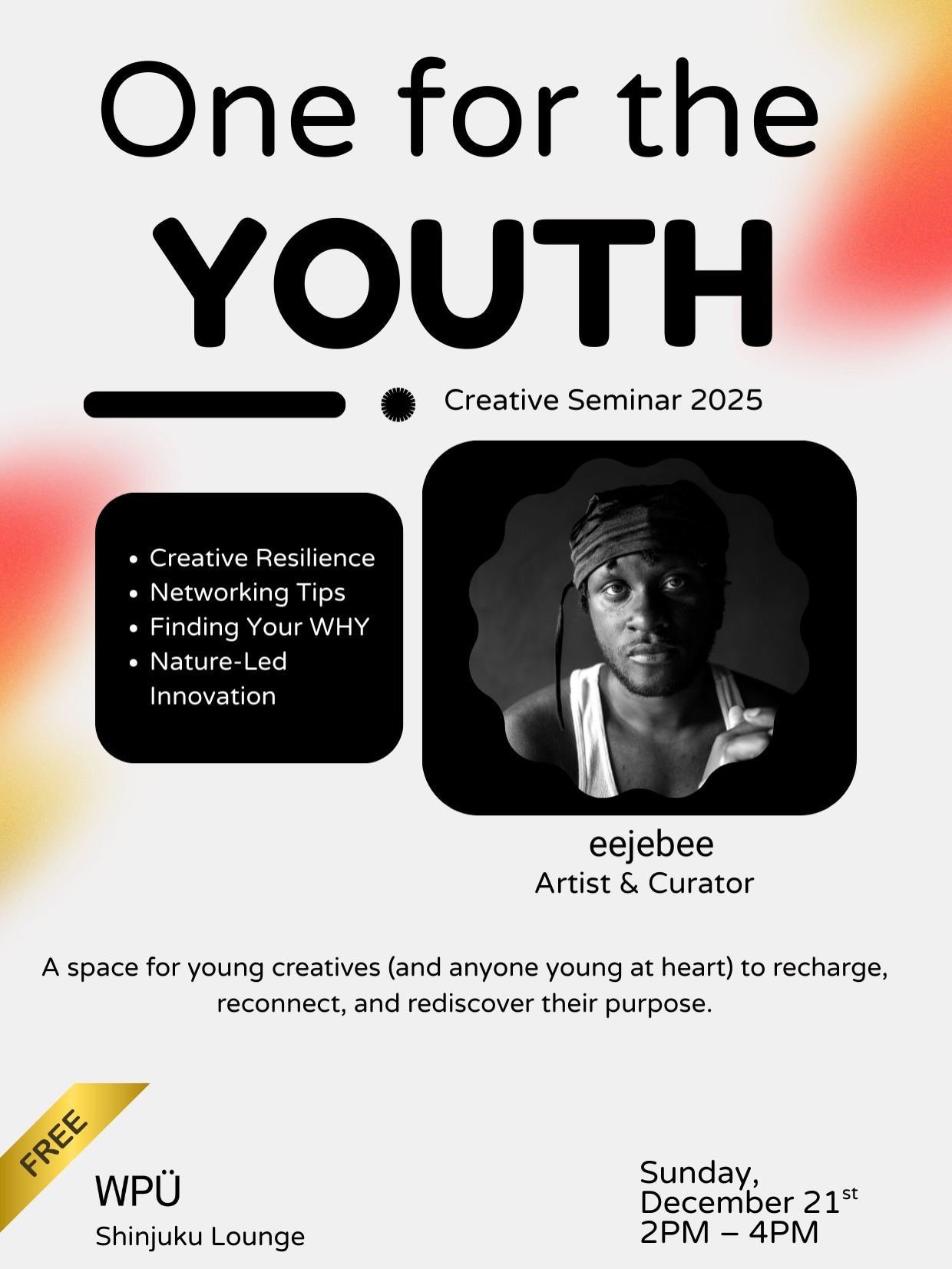 One for the Youth — eejebee x WPÜ SHINJUKU