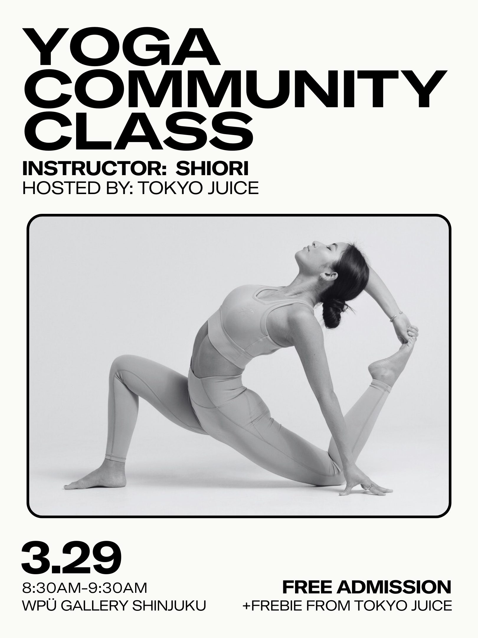 YOGA COMMUNITY CLASS | SHIORI x TOKYO JUICE
