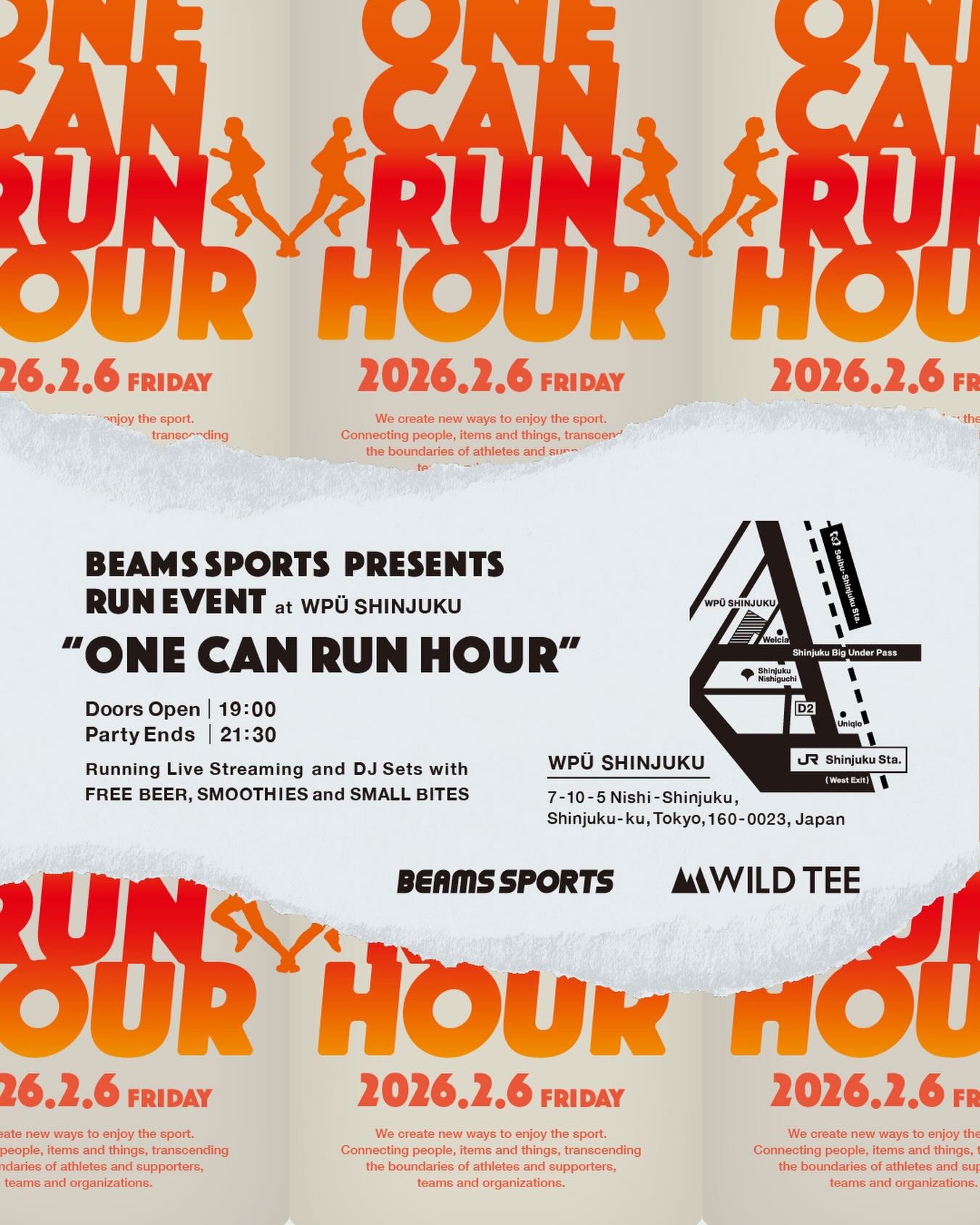 BEAMS SPORTS featuring WILD TEE “ONE CAN RUN HOUR”