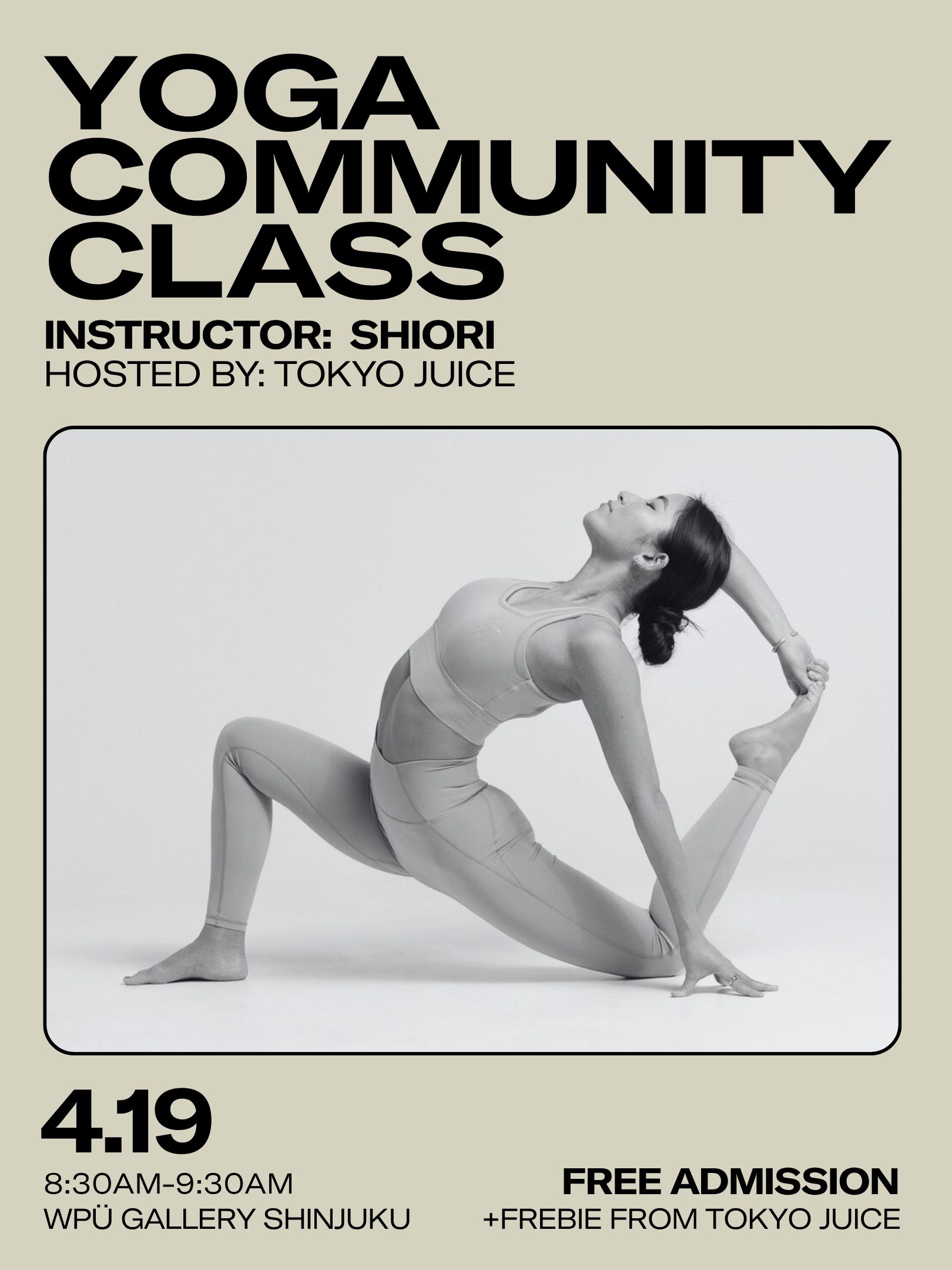 YOGA COMMUNITY CLASS | SHIORI x TOKYO JUICE
